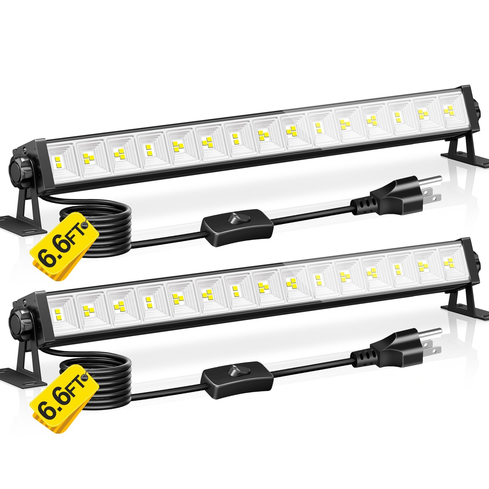 2 Pack 40W LED Shop Lights, 5400LM 6000K Plug in Garage Lights with 6.6FT Pow... gallery