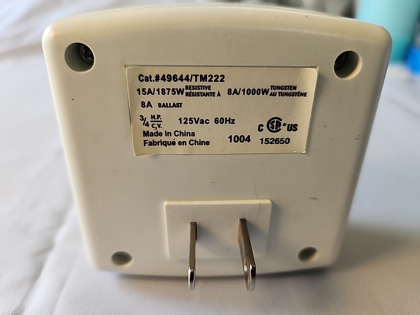Woods Heavy Duty Electrical Timer Plug-In 125Vac 60Hz Easy To Use gallery