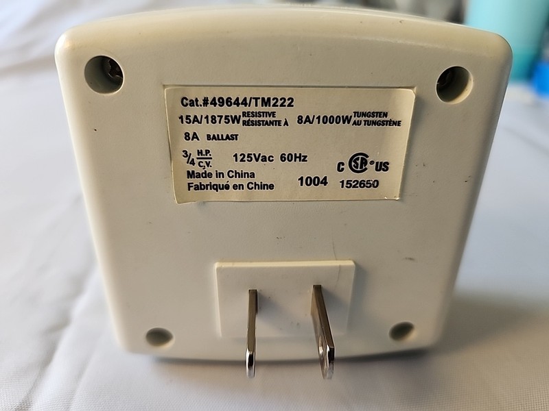 Woods Heavy Duty Electrical Timer Plug-In 125Vac 60Hz Easy To Use gallery