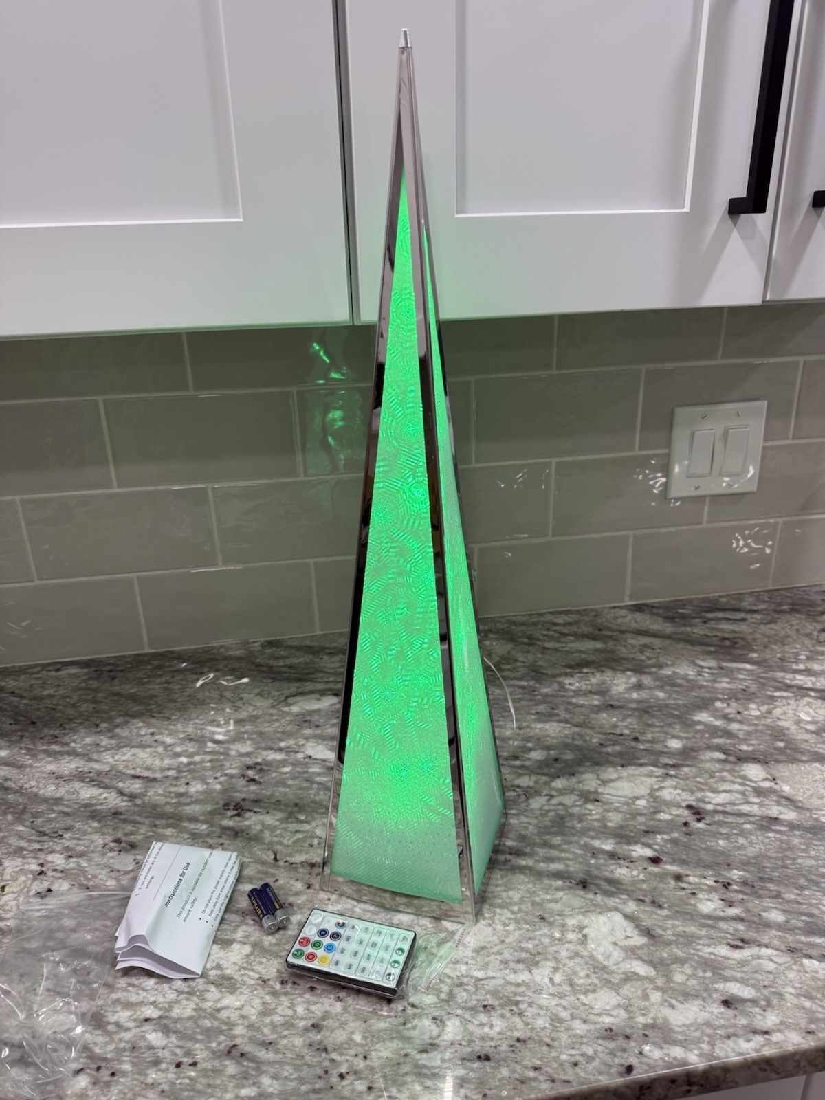 Luxa Pyramid Lamp 24” Modern LED Table Accent Lamp | Ambient Lighting | RGB gallery