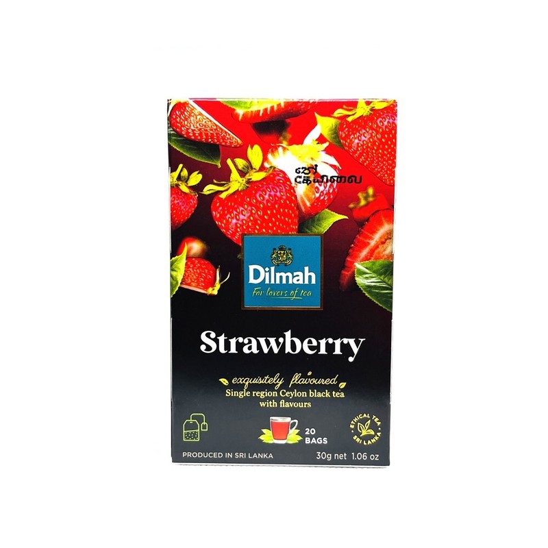 Dilmah Strawberry Flavored Ceylon Black Tea - 20 Tea Bags X 6 Packs gallery