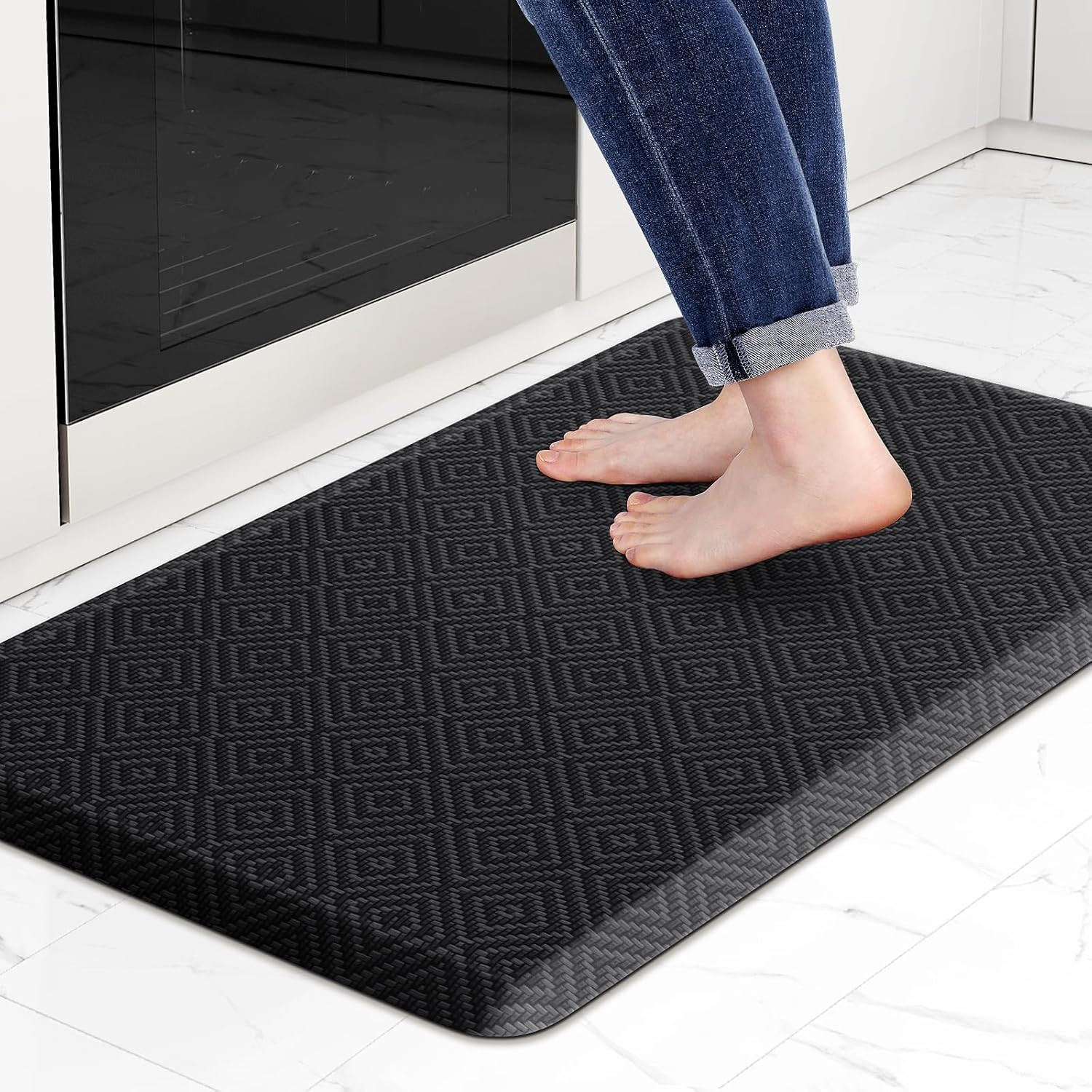 Kitchen Mat Cushioned Anti-Fatigue Floor Mat Water Resistant Non-Slip Mats and R gallery