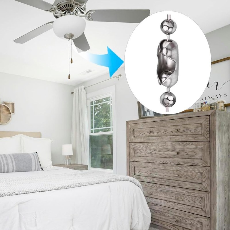 60 Inch Ceiling Fan Pull Chain Extension for Ceiling Fans and Lights, Stainless gallery