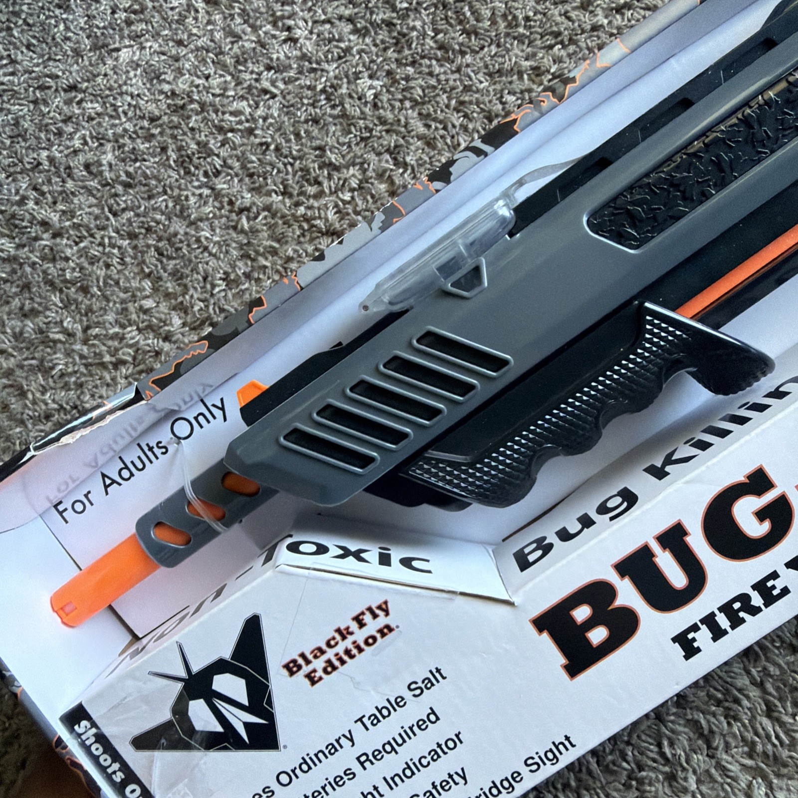 Bug-A-Salt Black Grey Original Salt Gun Kills Flying Insects Bugs Assault 3.0 gallery