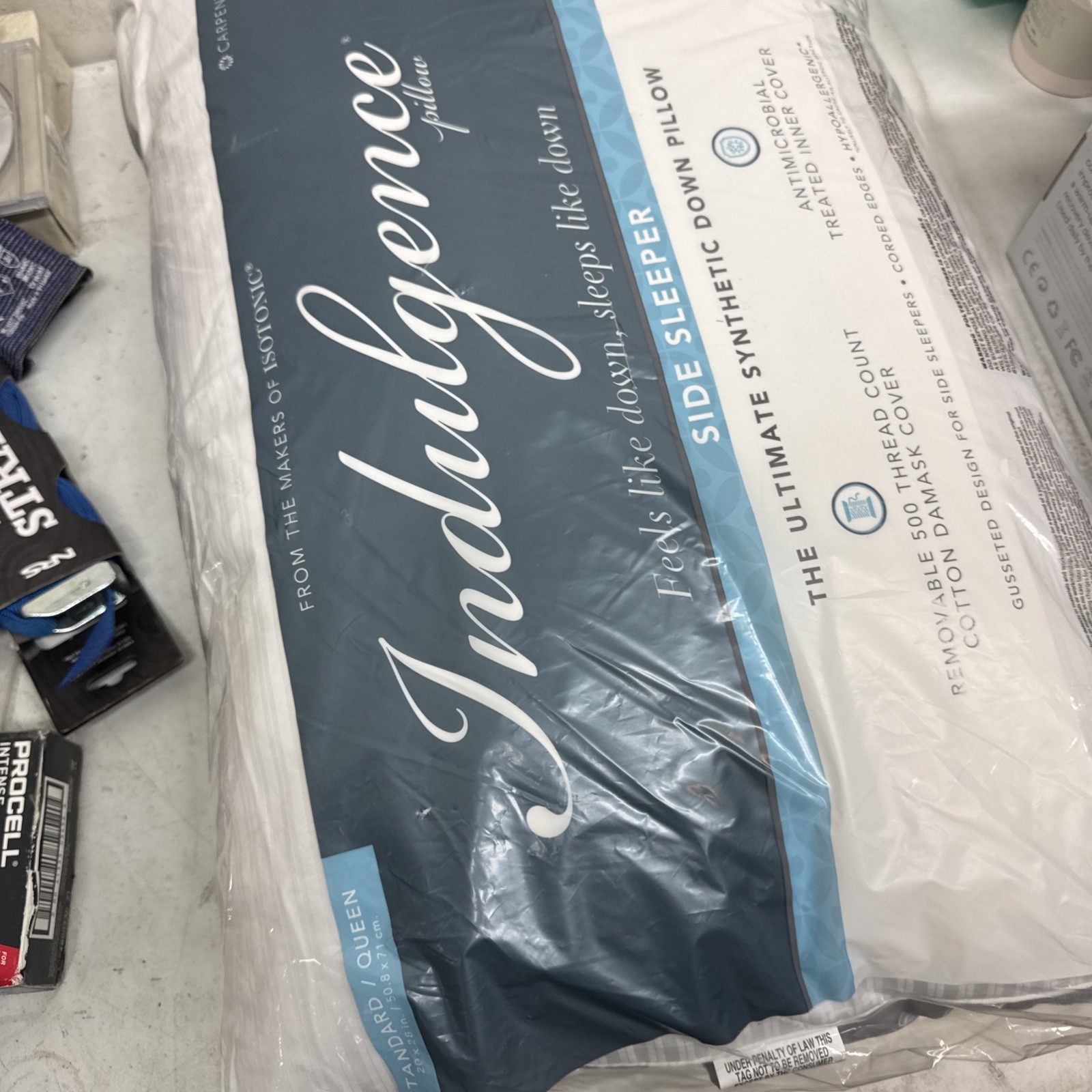 Isotonic Indulgence Synthetic Down Pillow | Side Standard/Queen, White Stipe gallery