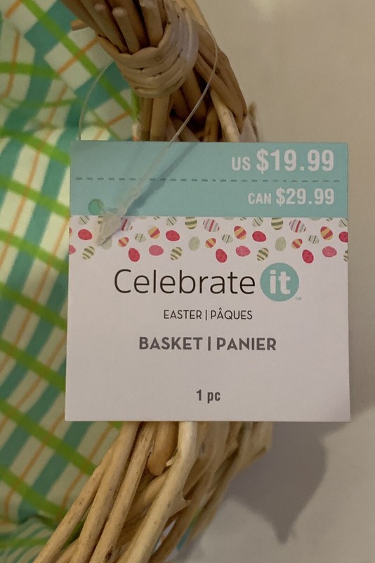 LIGHT WICKER 10” ROUND BASKET W/BOW-PLAID TEAL,GREEN,ORANGE,WHITE-HOLIDAY-NEW gallery