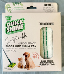 Quick Shine Hard Surface Floor Mop Refill Cleaning Pad Wet + Dry NEW