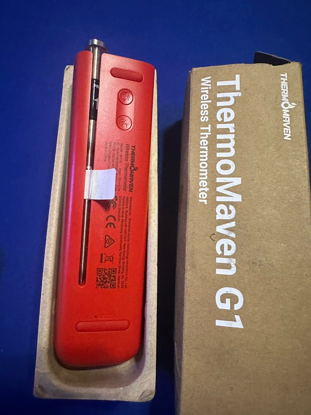 ThermoMaven G1 Wireless Meat Thermometer – Sub‑1G 3000 ft Range, Smart Display gallery