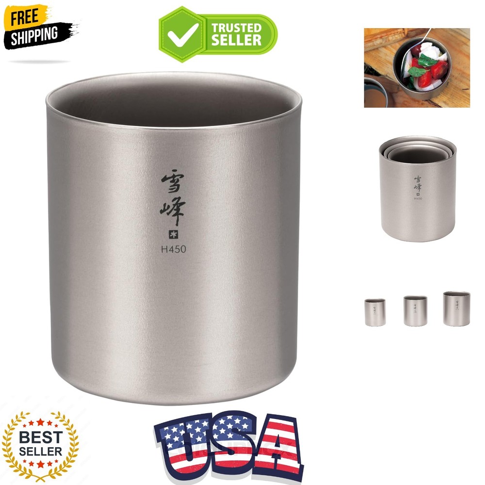 Lightweight Stacking Titanium Mug TW-123 - Ideal for Camping and Everyday Use