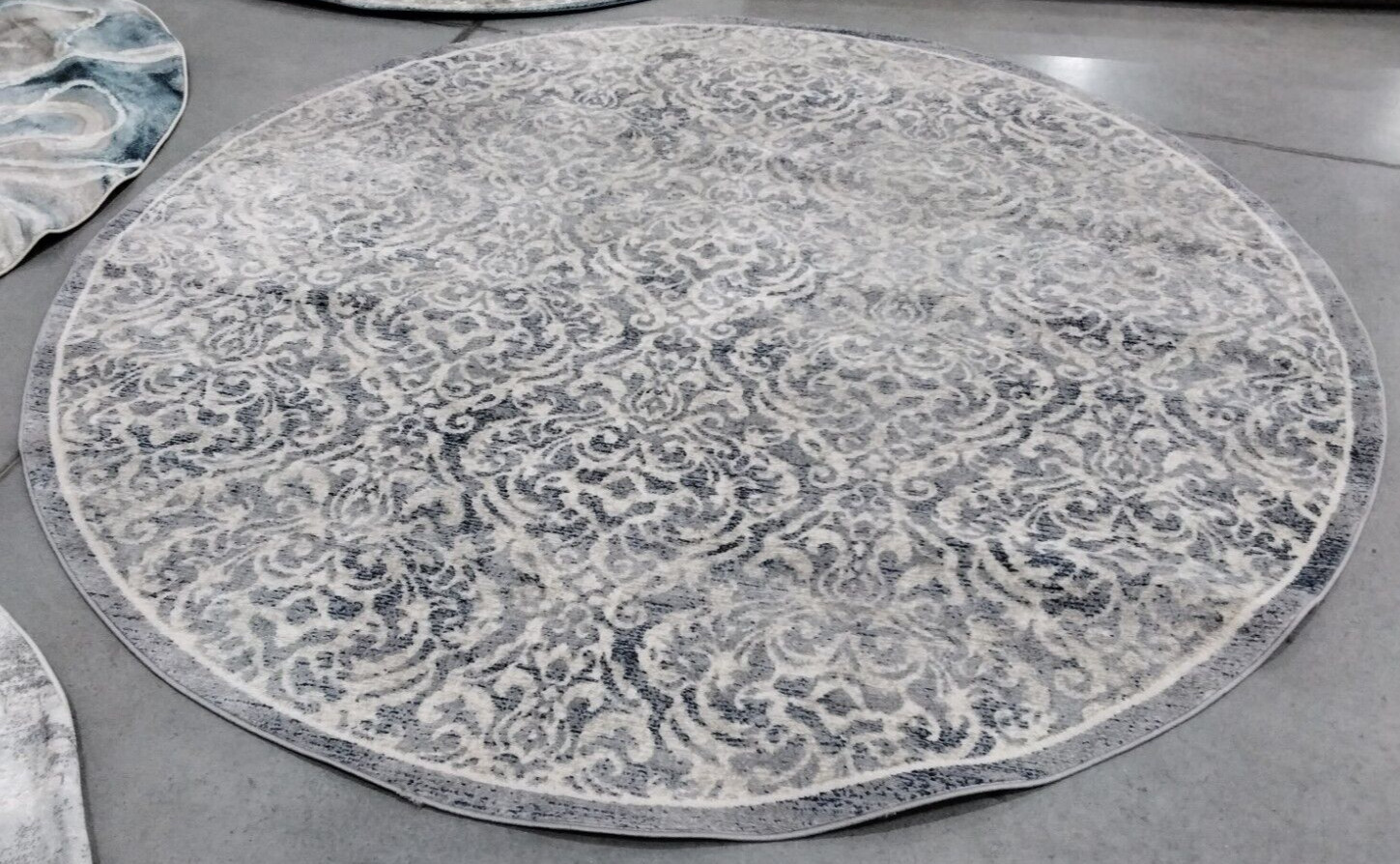 GREY / BLUE 8' X 8' Round Back Stain Rug, Reduced price 1172757076 BNT810G-8R gallery
