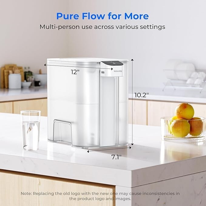Waterdrop Mega Electric Water Filter Pitcher, Dispenser, NSF/ANSI 42&53&401&372 gallery