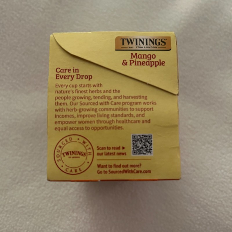 Twinings Mango Pineapple Herbal Tea Caffeine Free 20 Bags Exp 12/16/26 gallery