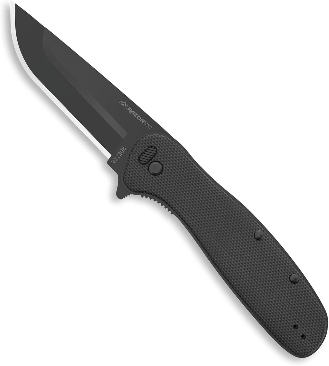 Outdoor Edge VX230B Razor VX2 EDC 3" Folding Knife w/ Black Textured G10 Handle gallery
