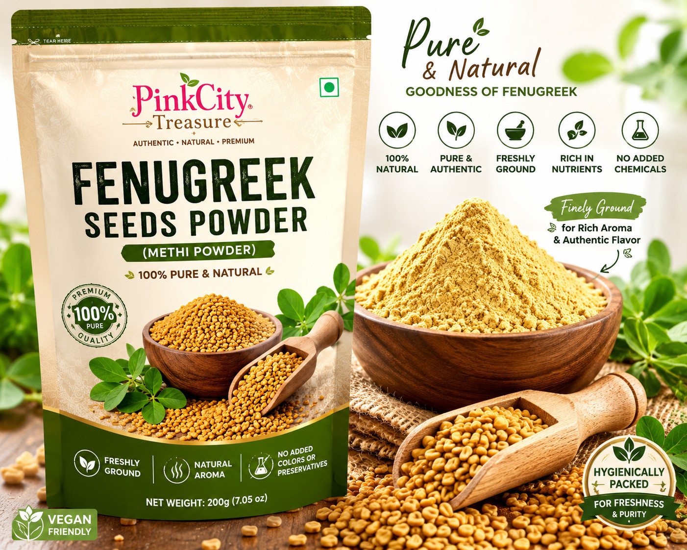 100% Natural Fenugreek Seed Premium Powder TrigonellaFoenum Trigon Free Shipping gallery
