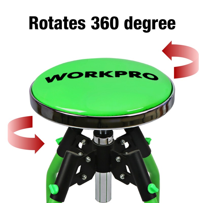 WORKPRO Heavy Duty Adjustable Hydraulic Shop Stool Garage Bar Stool 330Pound Max gallery