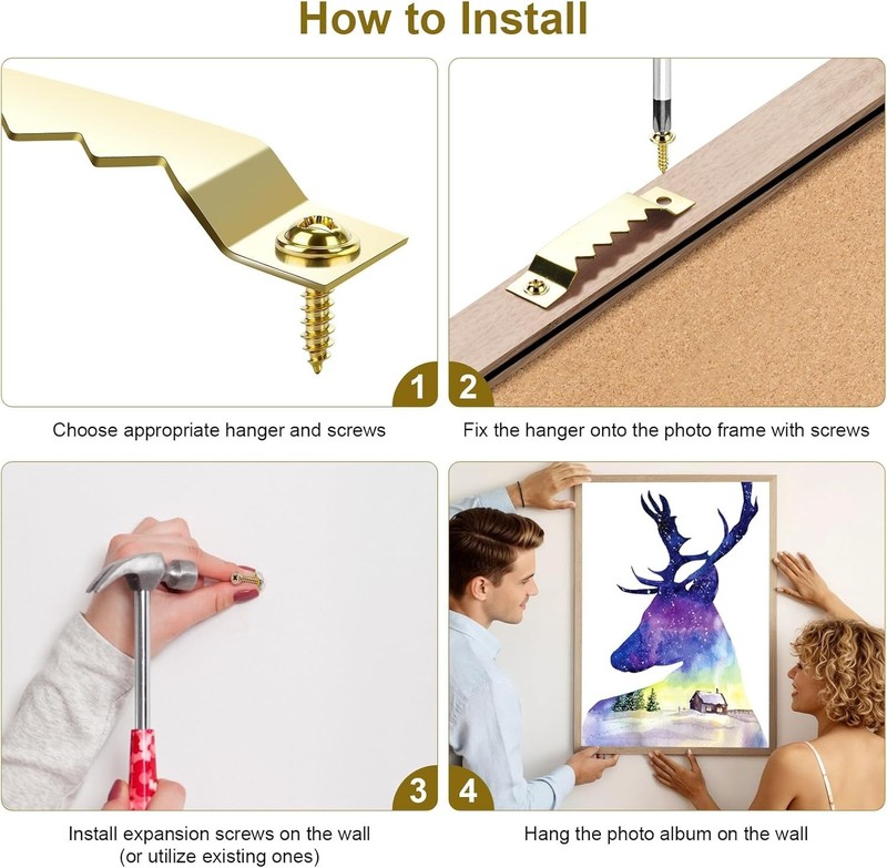48-Pack Sawtooth Picture Hangers - Durable Hooks for Elegant Wall Art Display gallery