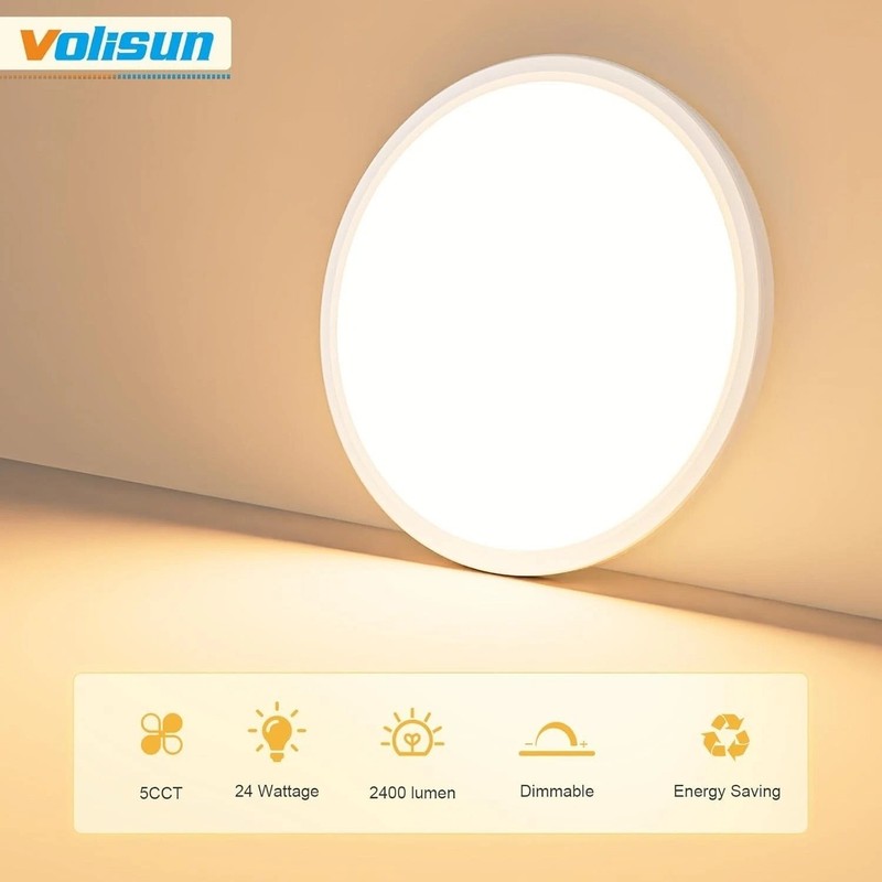 2Pack Led Flush Mount Ceiling Light Lamp Surface Fixture 3000k 4000k 6500k 5 CCT gallery