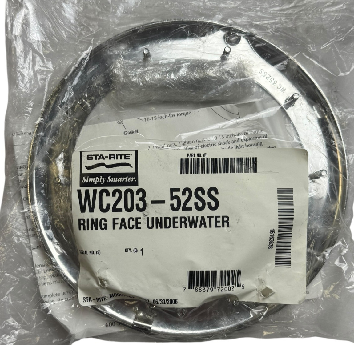 Sta-Rite WC203-52SS Stainless Steel Ring Face Underwater Light gallery