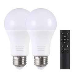 A19 LED Light Bulbs with Remote Control, 800LM 9W (60W Equivalent) Bulbs,Step…