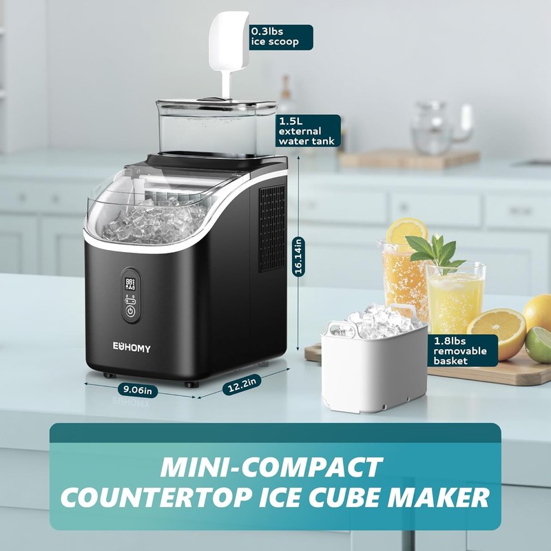 Portable Countertop Ice Maker Machine 34Lbs Daily Auto Clean LCD Timer Basket gallery