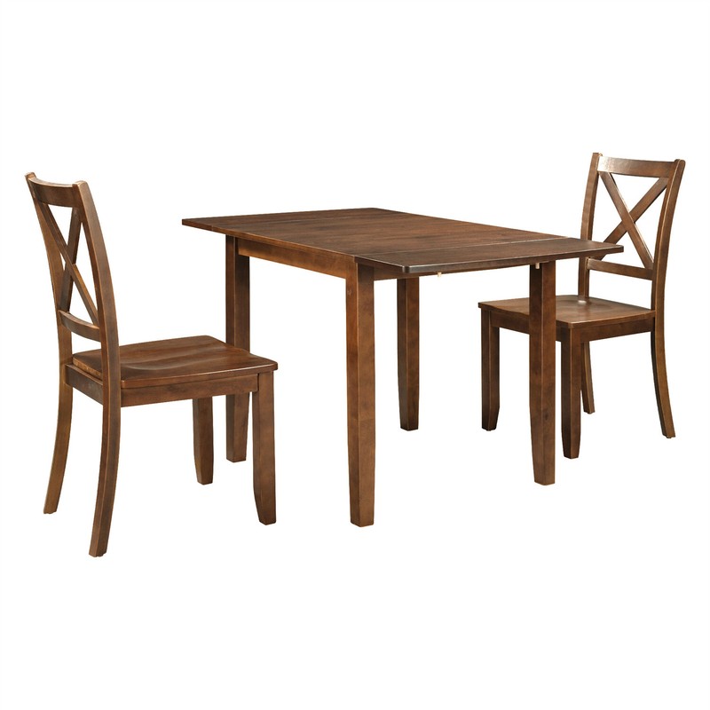 3 Piece Dining Table Set Extendable Table w/ 2 Chair Kitchen Breakfast Furniture gallery