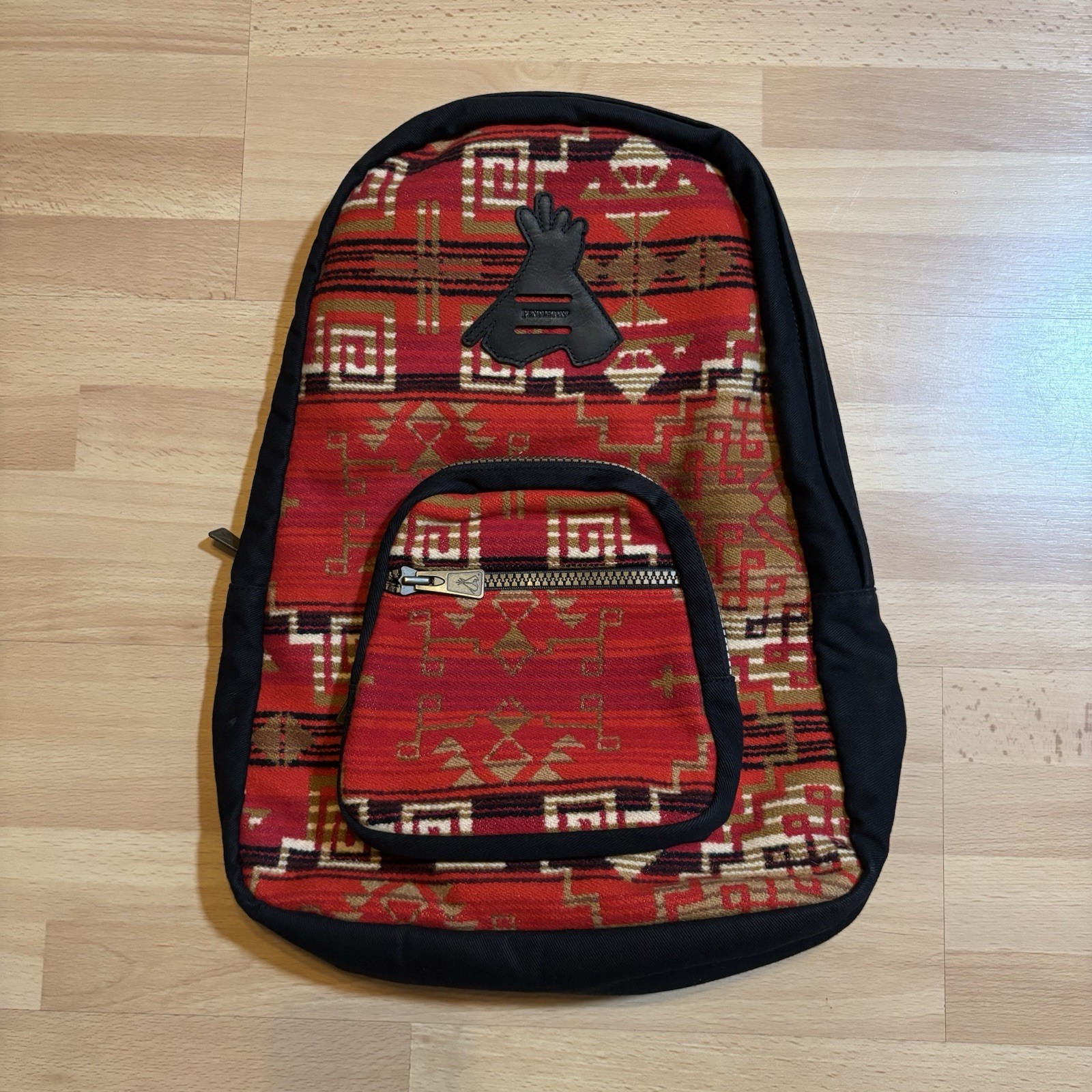 Pendleton Backpack Red Wool Southwestern Navajo, Aztec Pattern Design