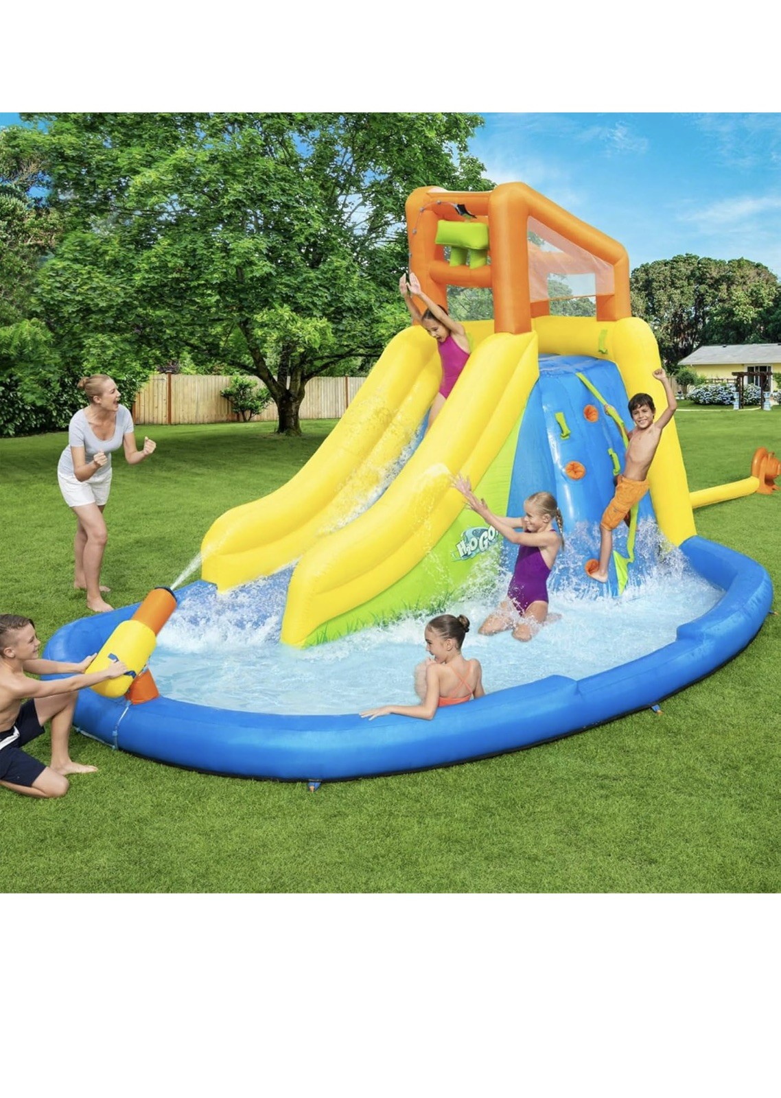 H2OGO! Mount Splashblast Mega Water Park –Inflatable Pool, Slide & Climbing Wall gallery