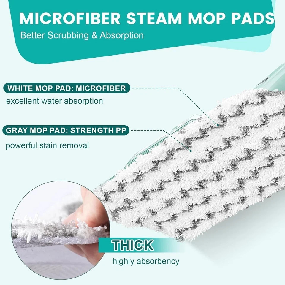 6 Pack Steam Mop Replacement Pads for Shark Steam Mops S1000/S1000A/S1000C/S1000 gallery