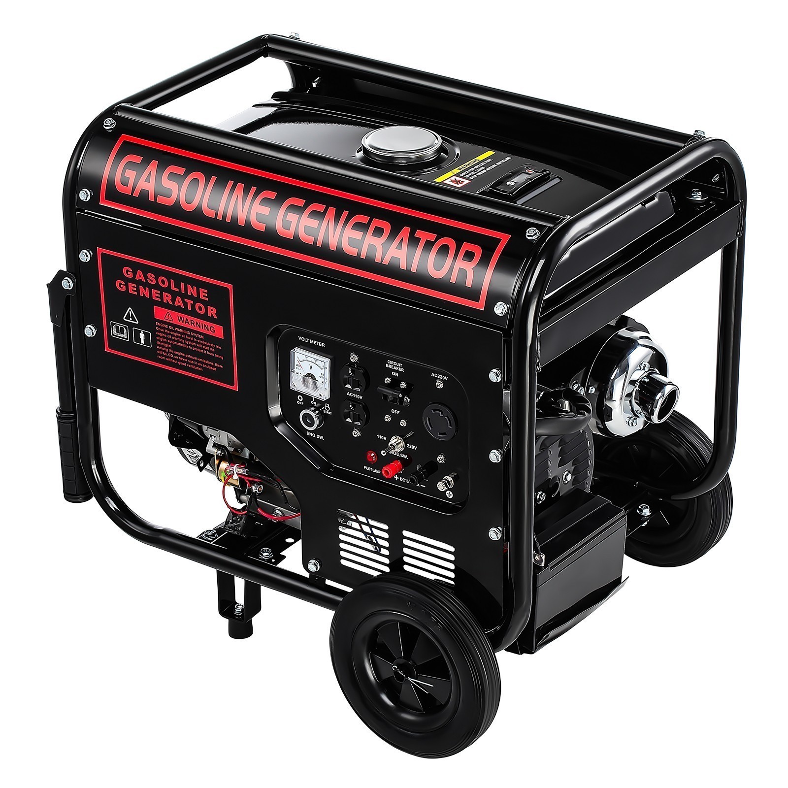 6250W Gas Powered Portable Inverter Generator 110V + 220V with Electric Start gallery