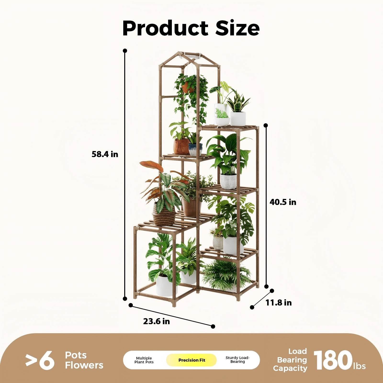 Tall Corner Plant Stands with Grow Lights Indoor Outdoor Plant Shelves for Mu... gallery