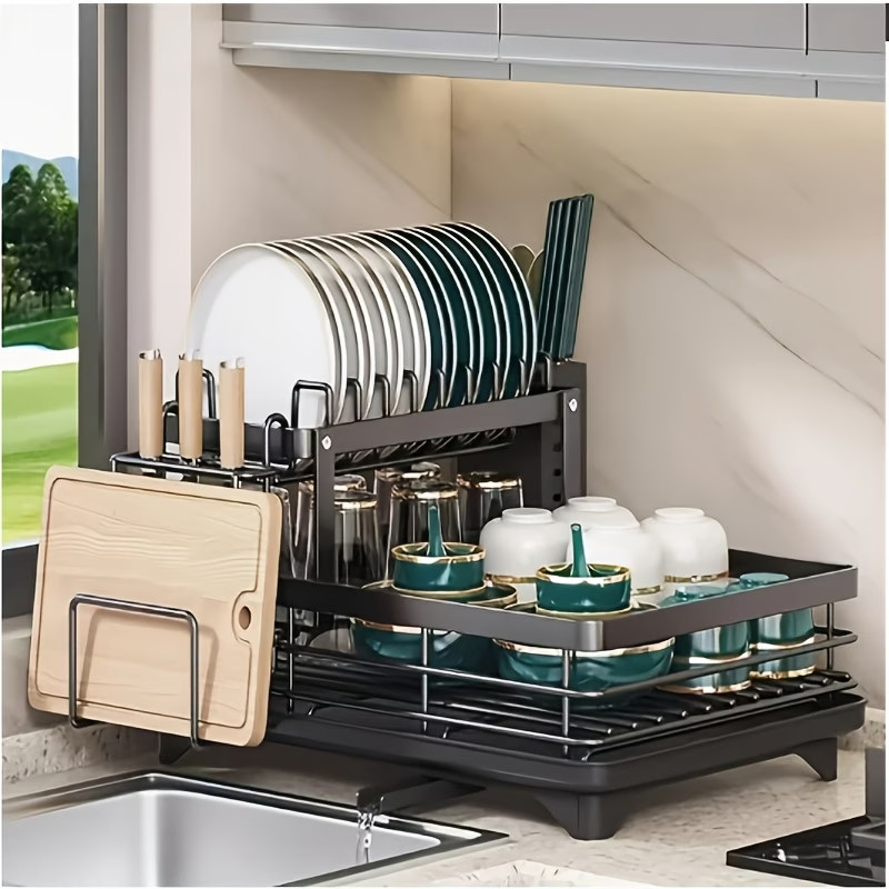 2-Tier Metal Dish Drying Rack gallery