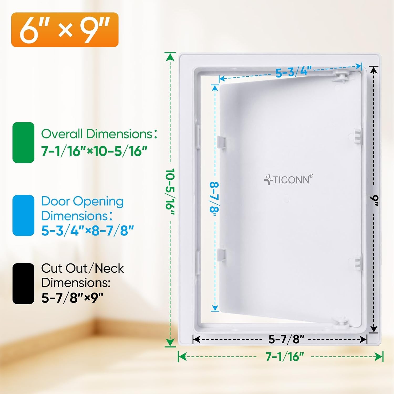 6x9 Inch ABS Plastic Drywall Access Panel Wall Hole Cover Access Panel gallery