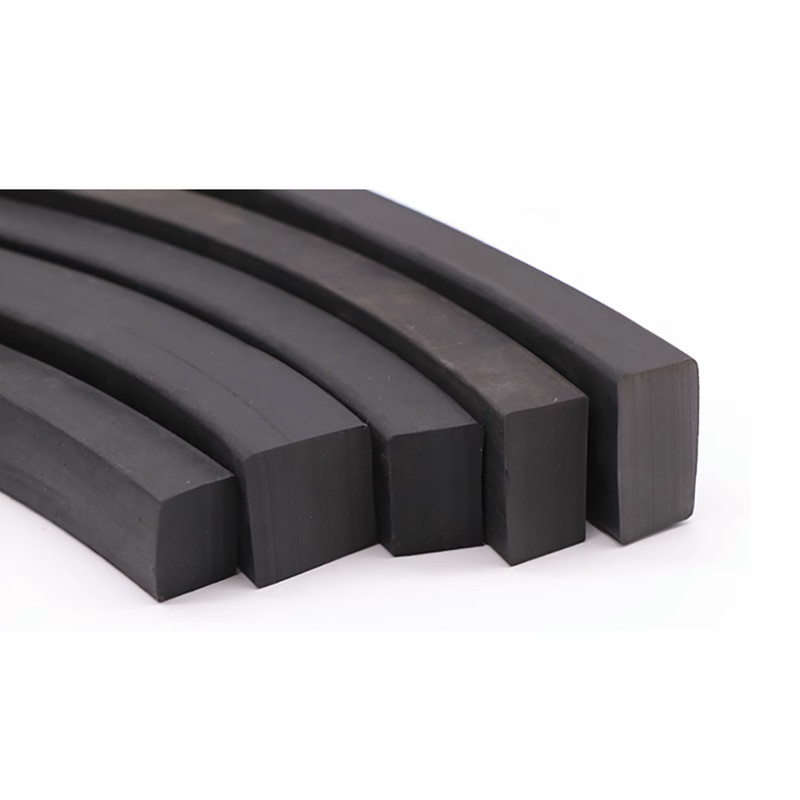 NBR Nitrile Rubber Square Sealing Strip Black Solid 6mm-60mm Thick Oil-Resistant gallery