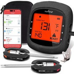 Pyle Digital LCD Display Wireless BBQ Thermometer Battery Operated 2 Temp Probes