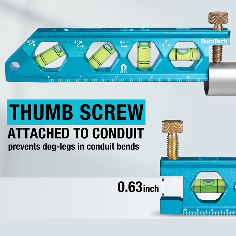 DURATECH 3PC Level Tool Set 2.5" 6.25" 8" Magnetic Torpedo Levels 0°-90° Bubbles gallery