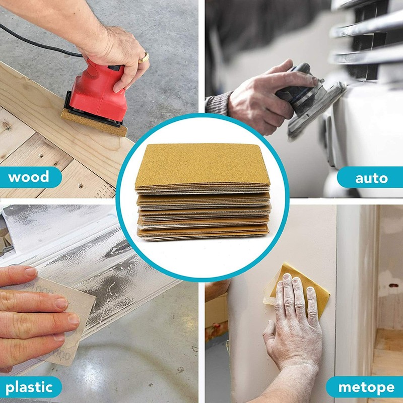 40PACK 1/4 Hook & Loop Sheet Palm Sander Sandpaper 80-1000 Grit 4-1/2 x 5-1/2 in gallery