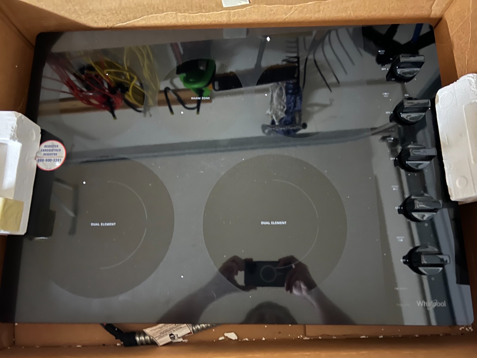 NEW Whirlpool 30" Electric Cooktop 5 Element Black Glass Dual Element gallery