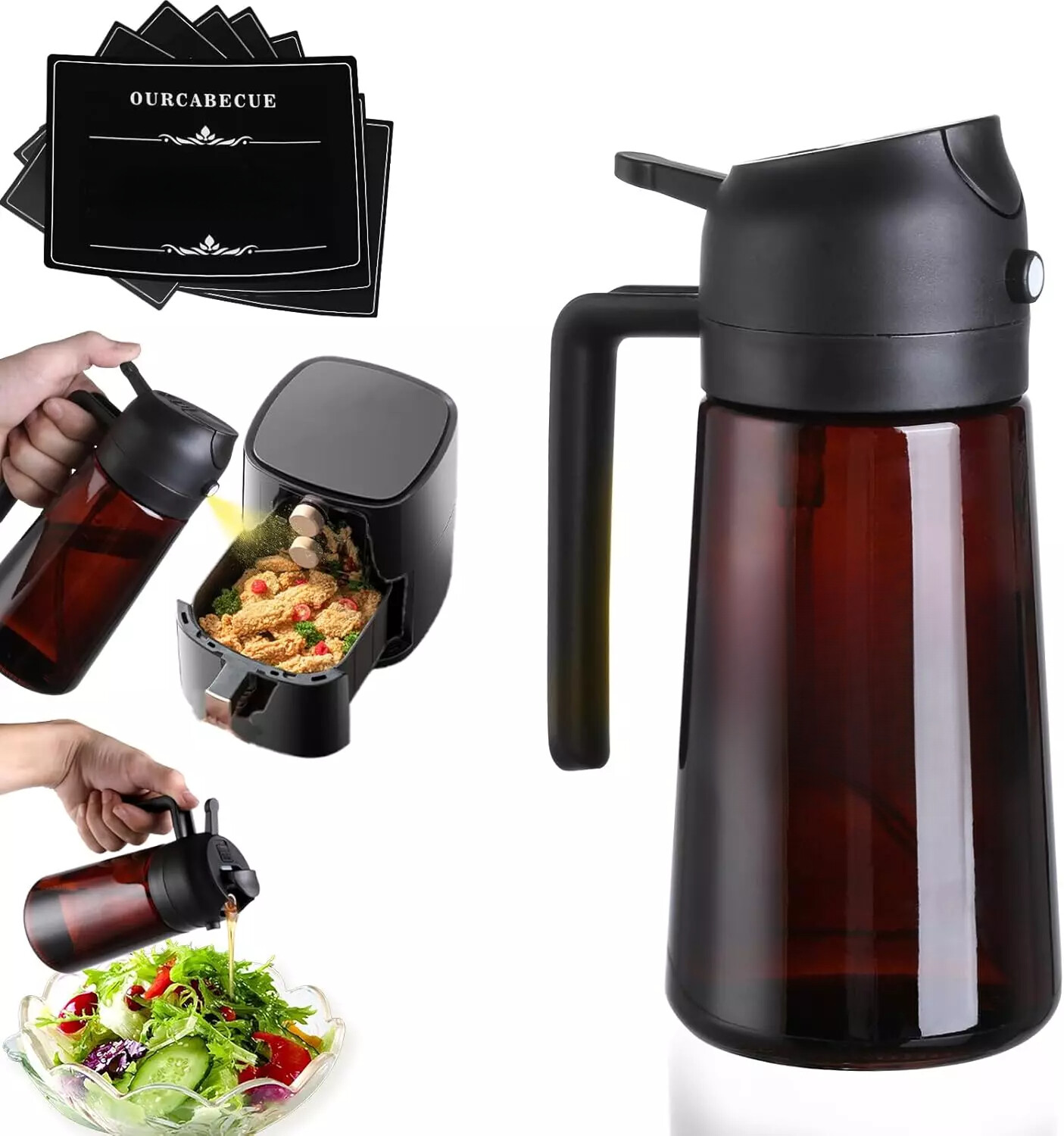 Oil Sprayer for Cooking, Kitchen Maiden 2 in 1 Spray and Pour Olive Oil Dispense gallery