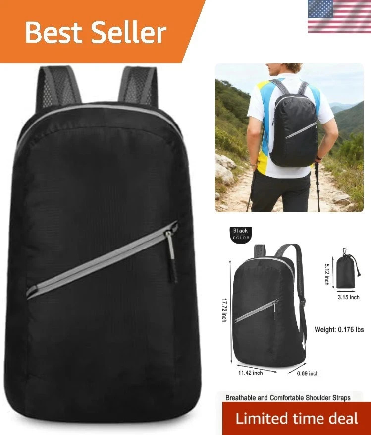 Foldable Backpack,Climbing Bag, Hiking Daypack,20L Lightweight Waterproof Tra...