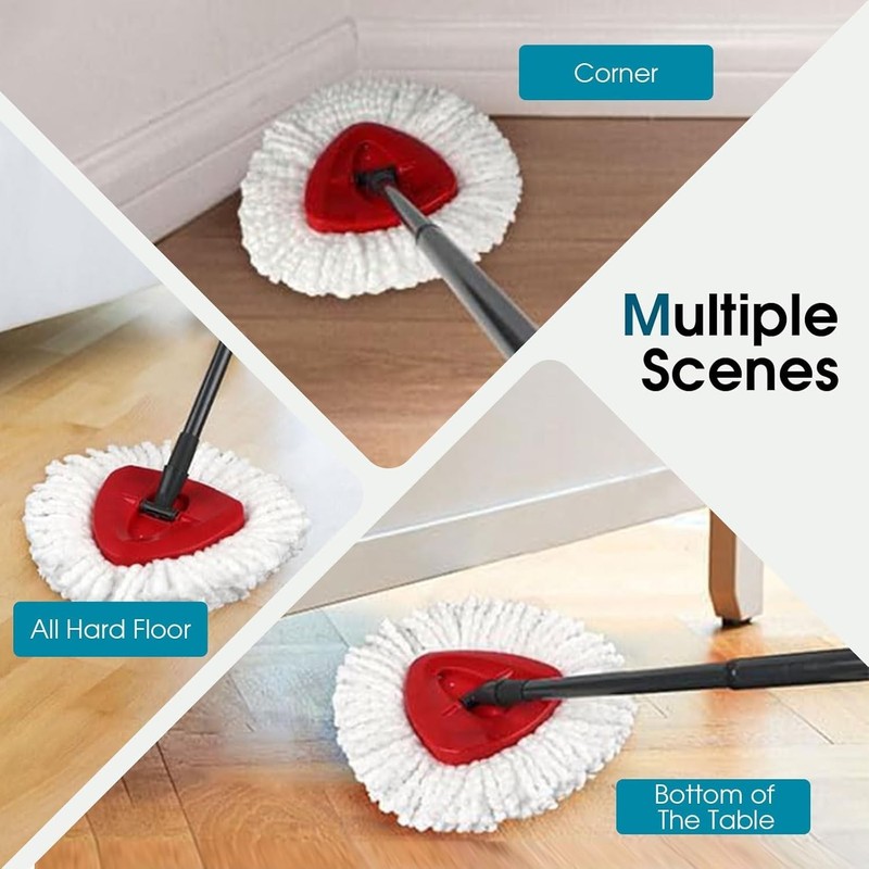 Microfiber Mop Head Replacement 4 Pack for Spin Mops Floor Cleaning gallery