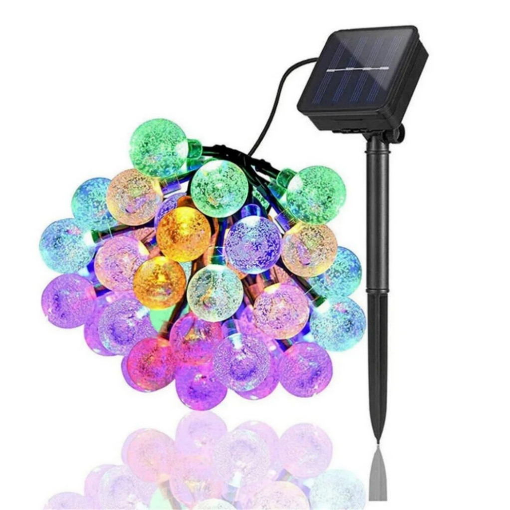 8 Modes 50 LED Solar Light Outdoor Garden Party Waterproof Ball String Lights gallery