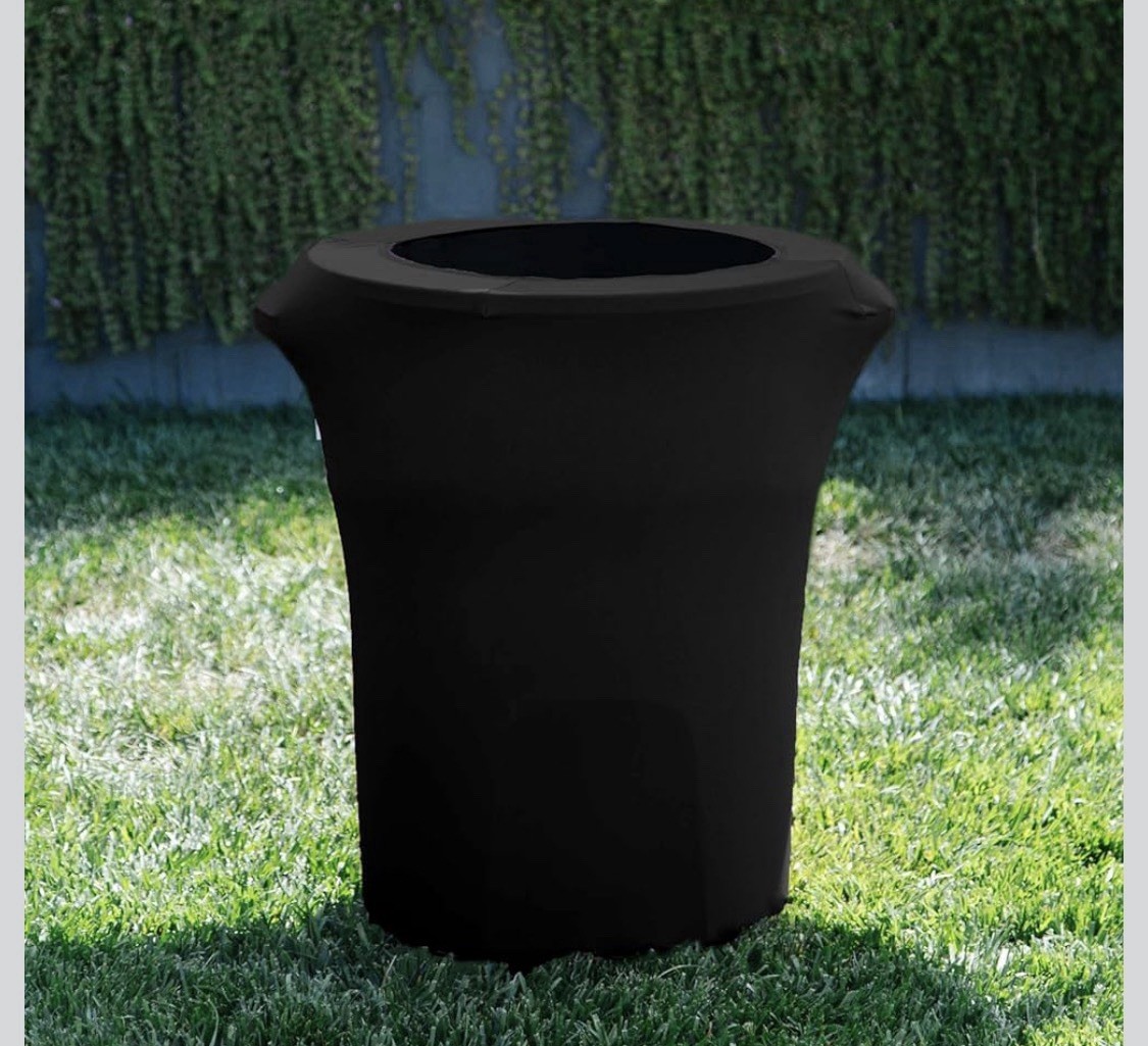 LA Linen Stretch Spandex Fitted Trash Can Cover 55-Gallon Laundered Clean Set 4 gallery