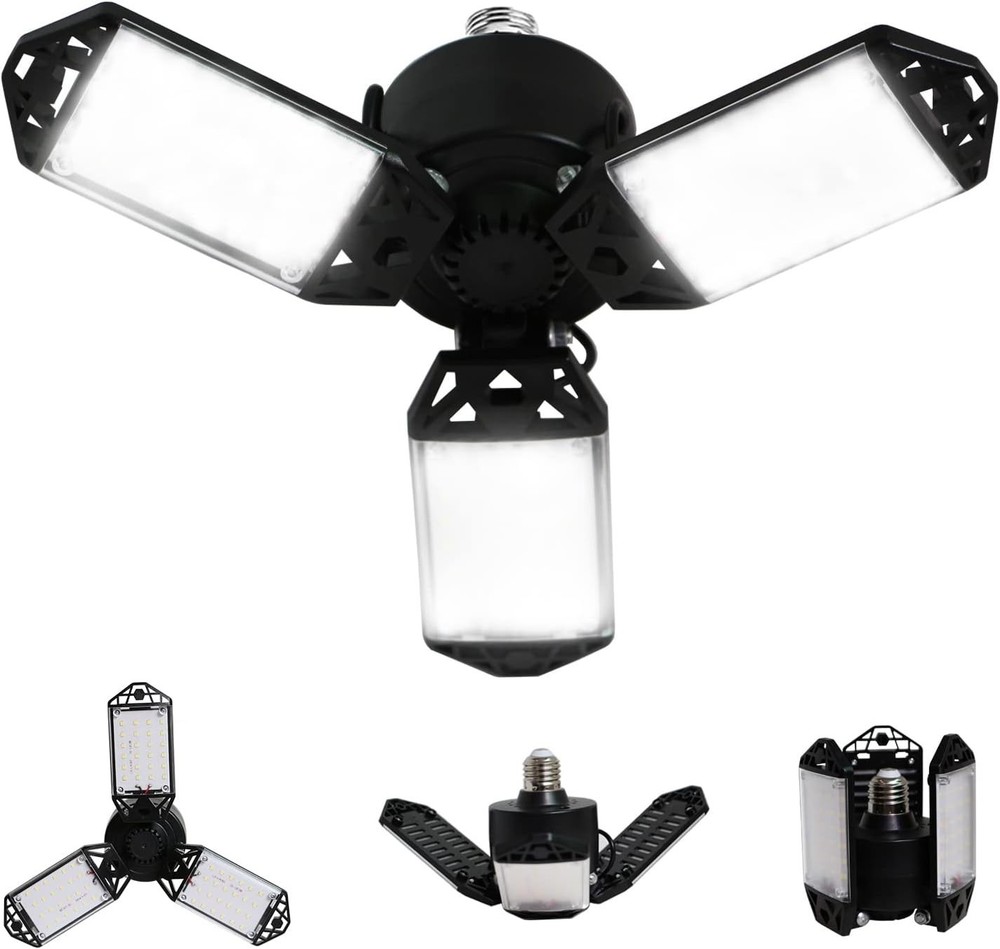 Strong Triburst Multi-Directional 8000 Lumen Super Bright LED Garage Defo Light