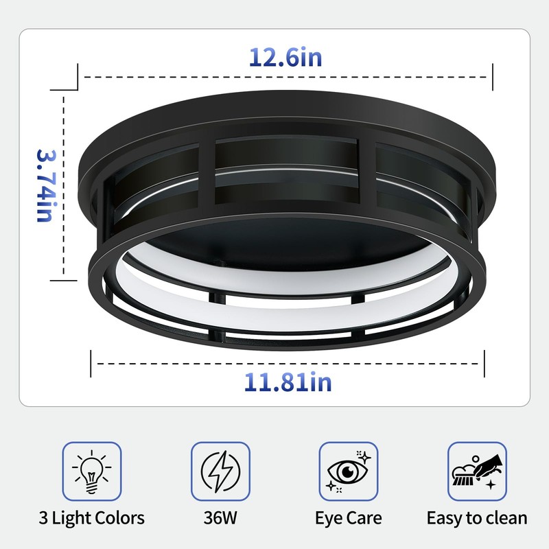 LED Flush Mount Ceiling Light Fixture,Modern Hallway Light Fixtures Ceiling,3... gallery