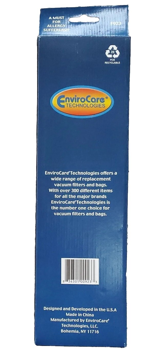 HEPA Hoover Filter Bagless Uprights Twin Chamber System F923 Envirocare gallery