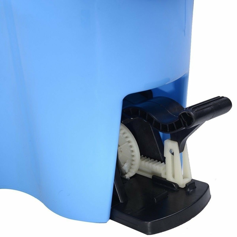 Microfiber Spin Mop Easy Floor with Bucket & 2 Mop Heads 360 Rotating Head, Blue gallery
