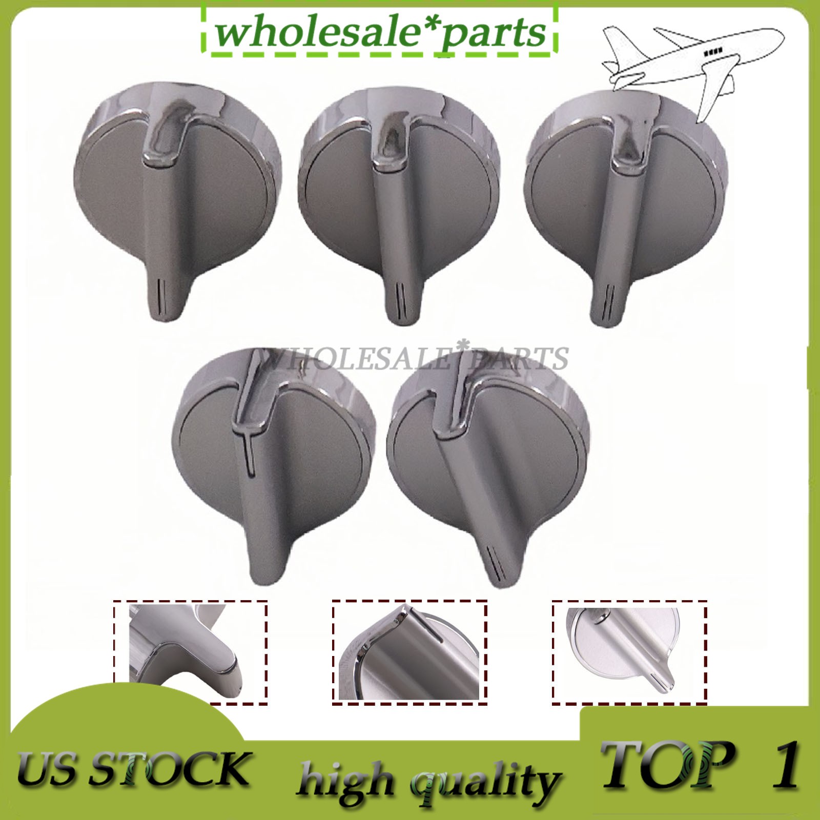 5 Pack Knob Fits For Whirlpool Stove/Range W10698166 W10594481 PS11756643 gallery
