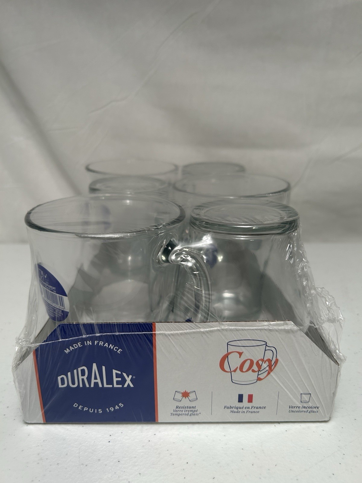Duralex Cosy Mug Clear 11.75 oz 35cl Set of 6 4029AR06 Made In France Tempered gallery