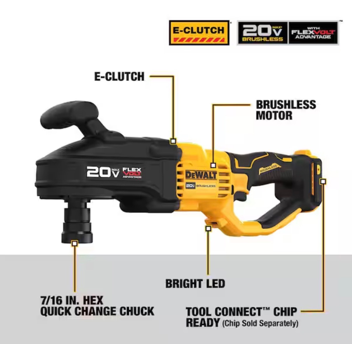 DeWalt DCD445B 20V MAX 7/16" Quick Change Stud & Joist Drill Tool Only gallery