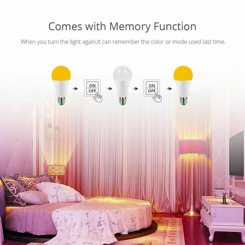 4pcs Remote Control Color Changing Light RGB LED Bulbs Dimmable Party Lights gallery